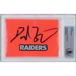 Dave Ziegler Autographed Raiders Football End Zone TD Pylon Beckett Slab Signed